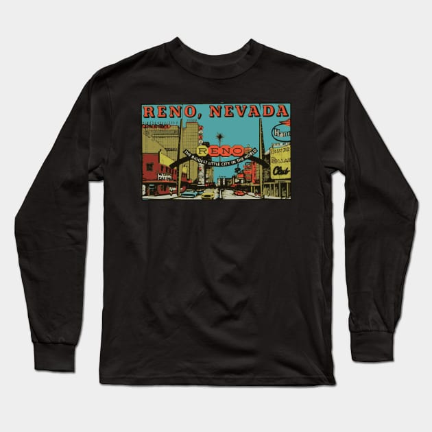 RENO, NEVADA Long Sleeve T-Shirt by HAGEN